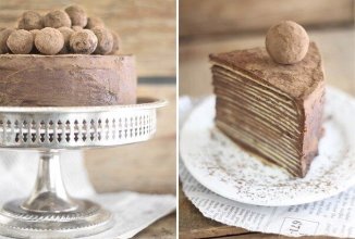 Шоколадный торт из блинов с Амаретто