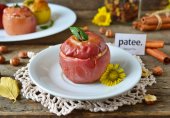Запеченные яблоки с творогом, изюмом и лесными орехами