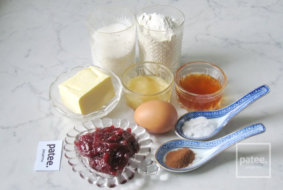 Медовая коврижка с джемом - Шаг 1
