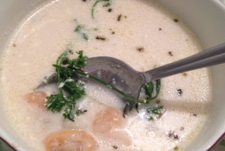 Сырный суп с морепродуктами