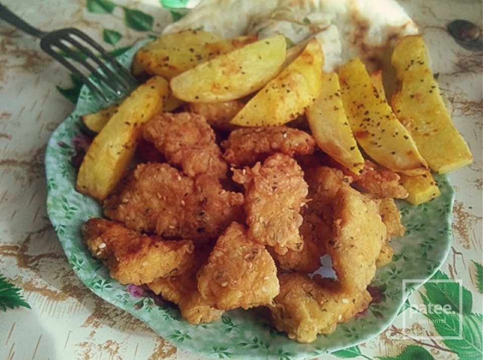 Куриные нагетсы с запеченым картофелем по-деревенски - Шаг 2