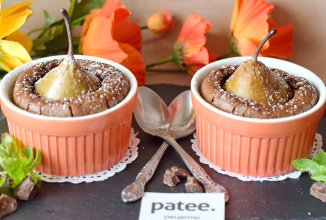  Шоколадные кексы с грушами