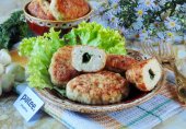 Котлеты с зелёным маслом