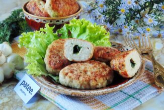 Котлеты с зелёным маслом