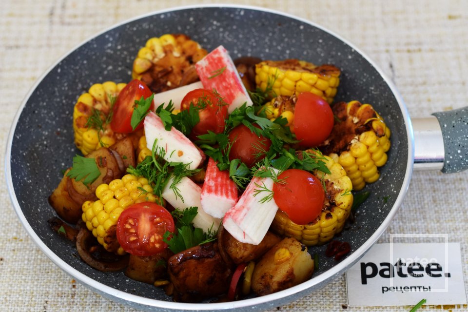 Крабовые палочки с овощами - Шаг 18