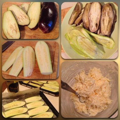 Рулетики из баклажанов и кабачков с сыром - Шаг 1