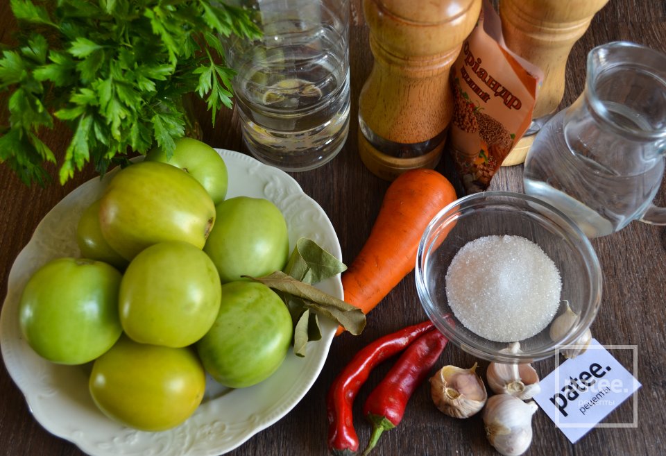Маринованные зеленые помидоры - Шаг 1