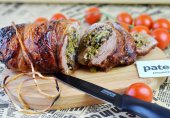 Мясной рулет с полезной начинкой