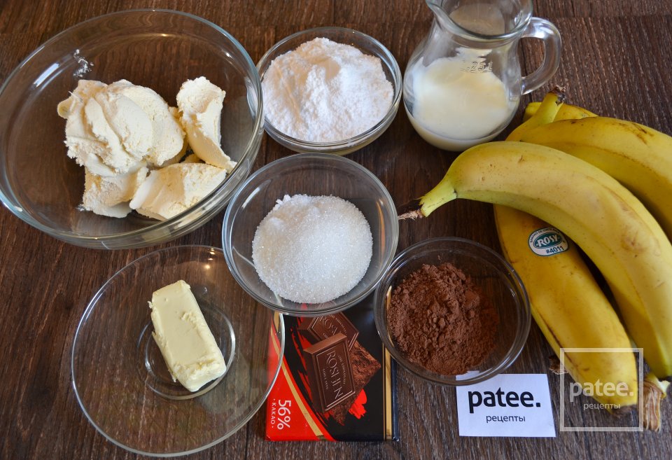 Торт со сливочным кремом, бананами и шоколадом - Шаг 2