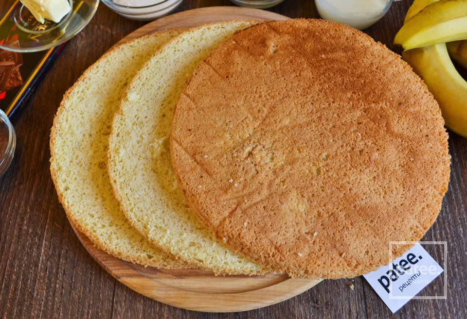 Торт со сливочным кремом, бананами и шоколадом - Шаг 11