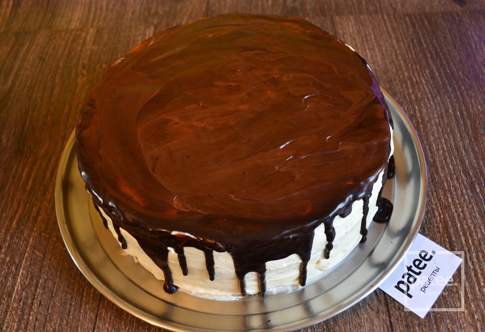 Торт со сливочным кремом, бананами и шоколадом - Шаг 22