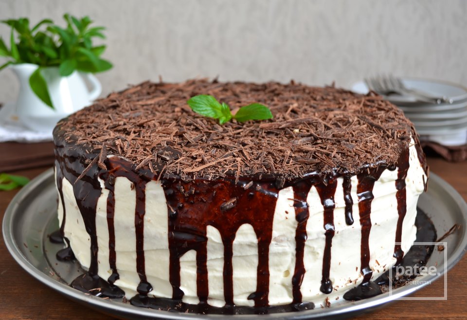 Торт со сливочным кремом, бананами и шоколадом - Шаг 25