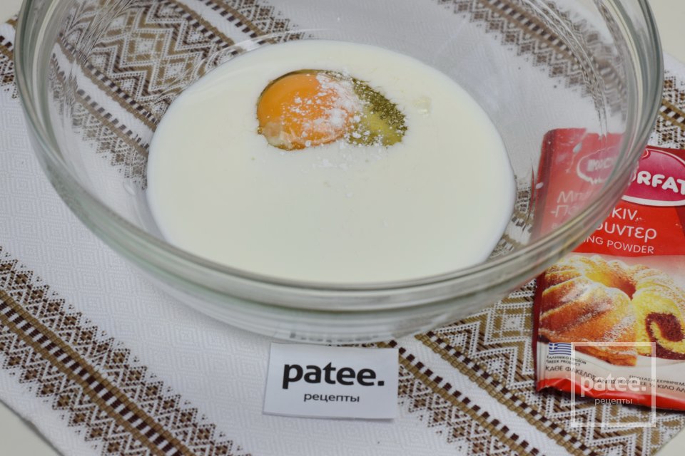 Кабачковые оладьи с зеленым горошком - Шаг 3