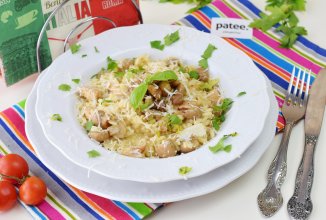 Ризотто с курицей и грибами