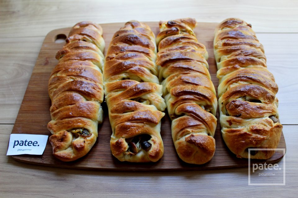 Плетенки с капустой и грибами - Шаг 20