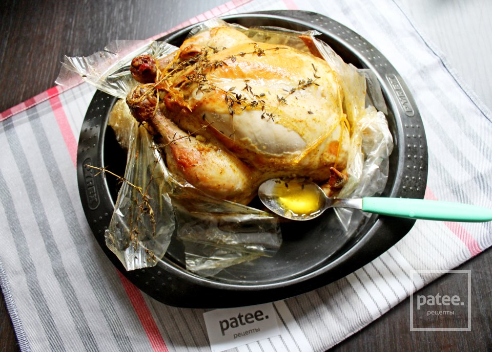 Курица, фаршированная рисом и грибами - Шаг 13