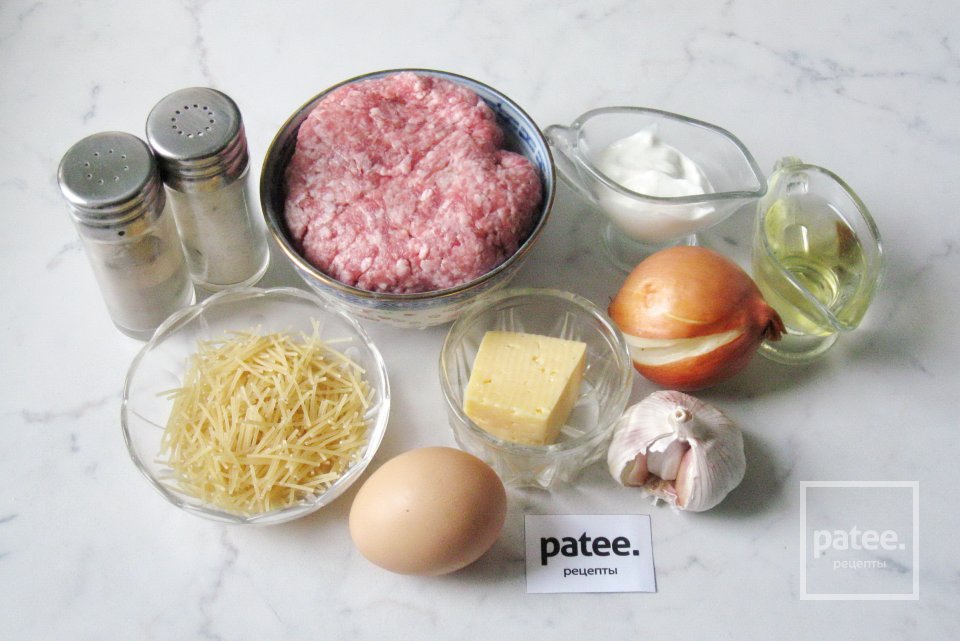 Котлеты с вермишелью и сыром - Шаг 1