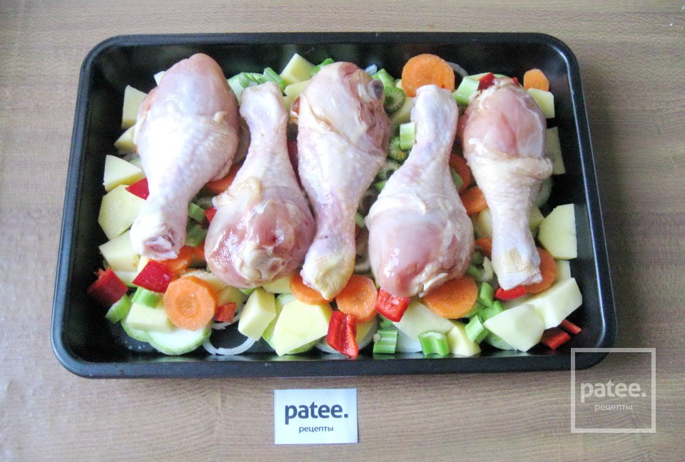 Куриные голени запеченные с овощами - Шаг 14