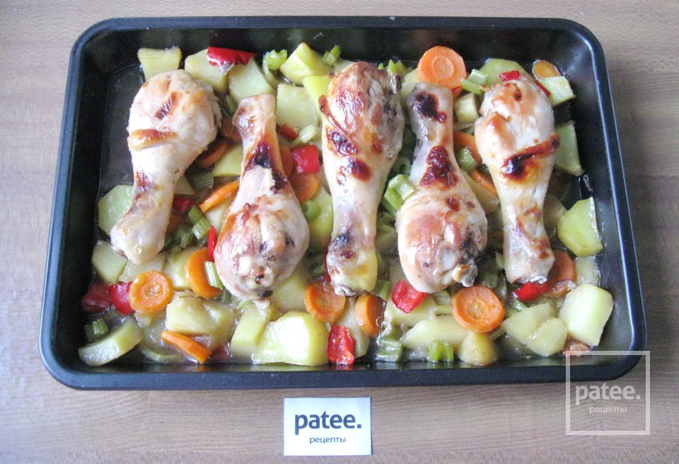 Куриные голени запеченные с овощами - Шаг 16