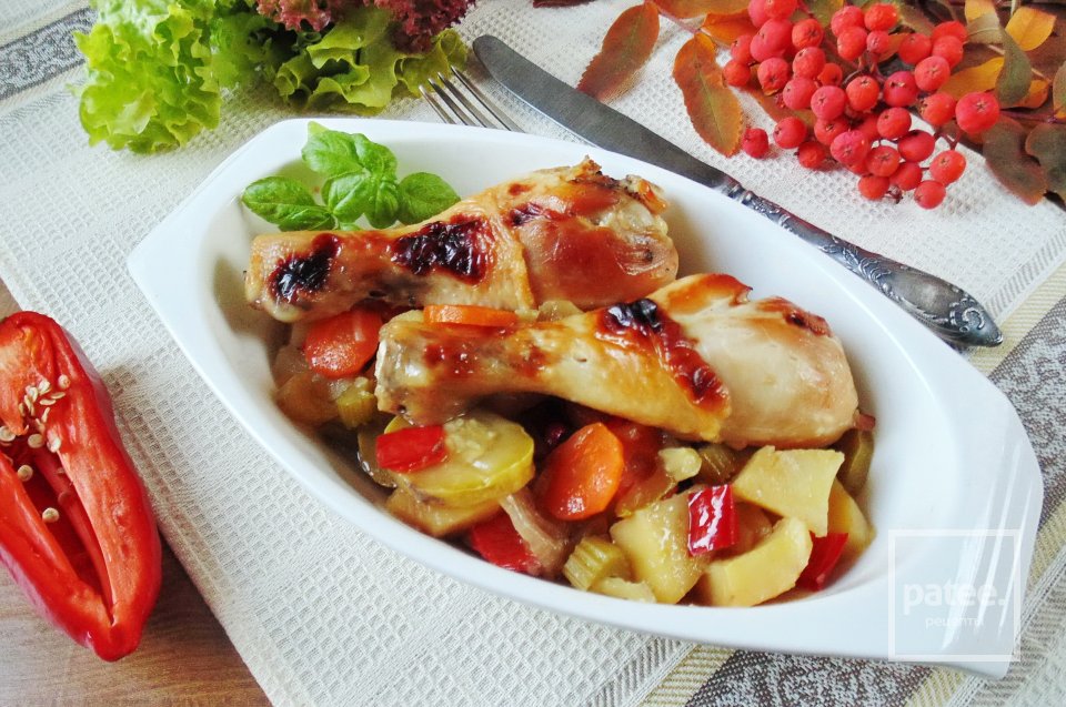 Куриные голени запеченные с овощами - Шаг 17