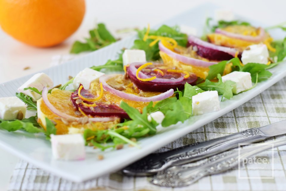 Салат со свеклой, апельсином и рукколой - Шаг 18