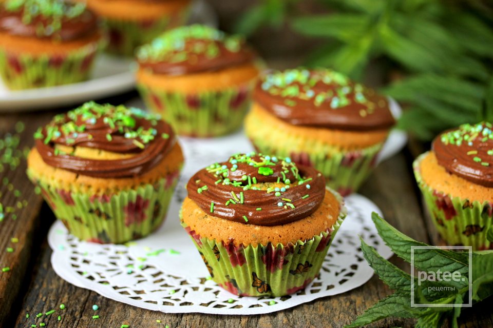 Мятные кексы с шоколадом - Шаг 18