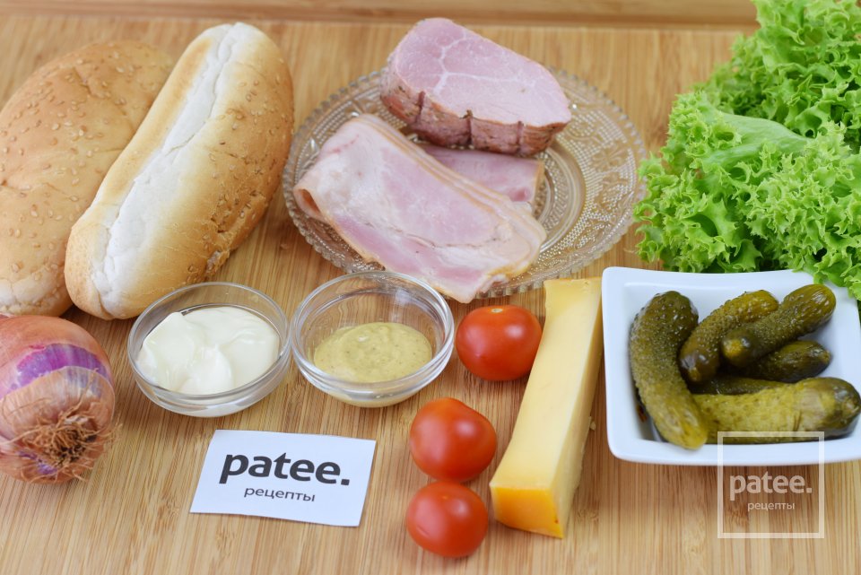 Закусочные булочки с ветчиной и беконом - Шаг 1