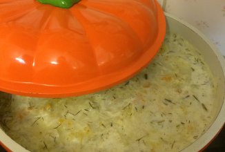 Молочный суп из репой и капустой