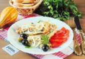Шницель с луком из скумбрии