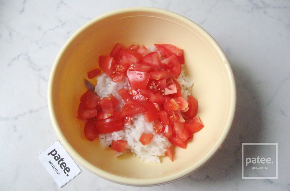 Салат с фасолью, курицей и помидорами - Шаг 7