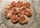Яблочные розочки из слоеного теста