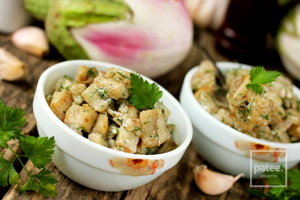 Закуска из баклажанов с чесноком - Шаг 14