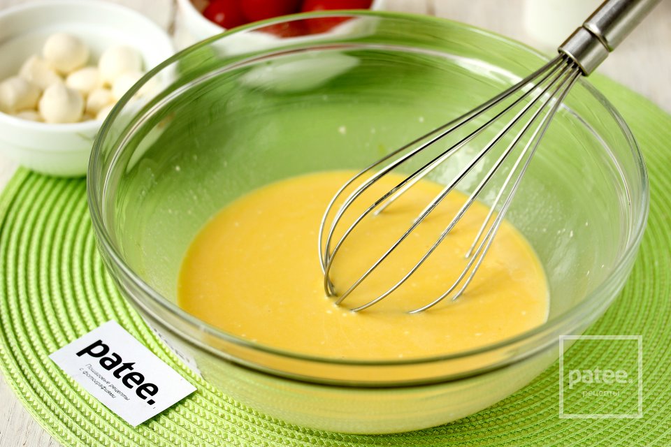 Киш с фрикадельками и сыром моцареллой - Шаг 13