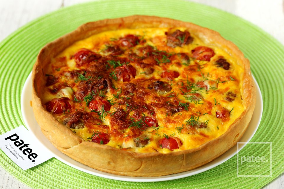 Киш с фрикадельками и сыром моцареллой - Шаг 21