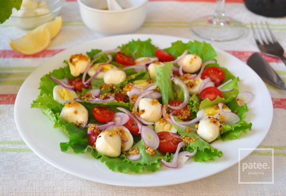 Салат с моцареллой и помидорами черри - Шаг 15