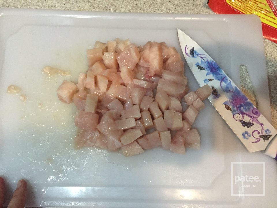 Соте из курицы в хлебной корзинке. - Шаг 2