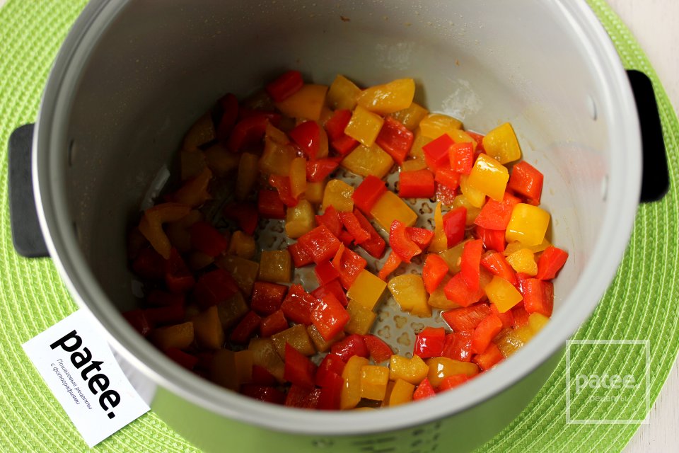 Рис с перцем и горошком в мультиварке - Шаг 4