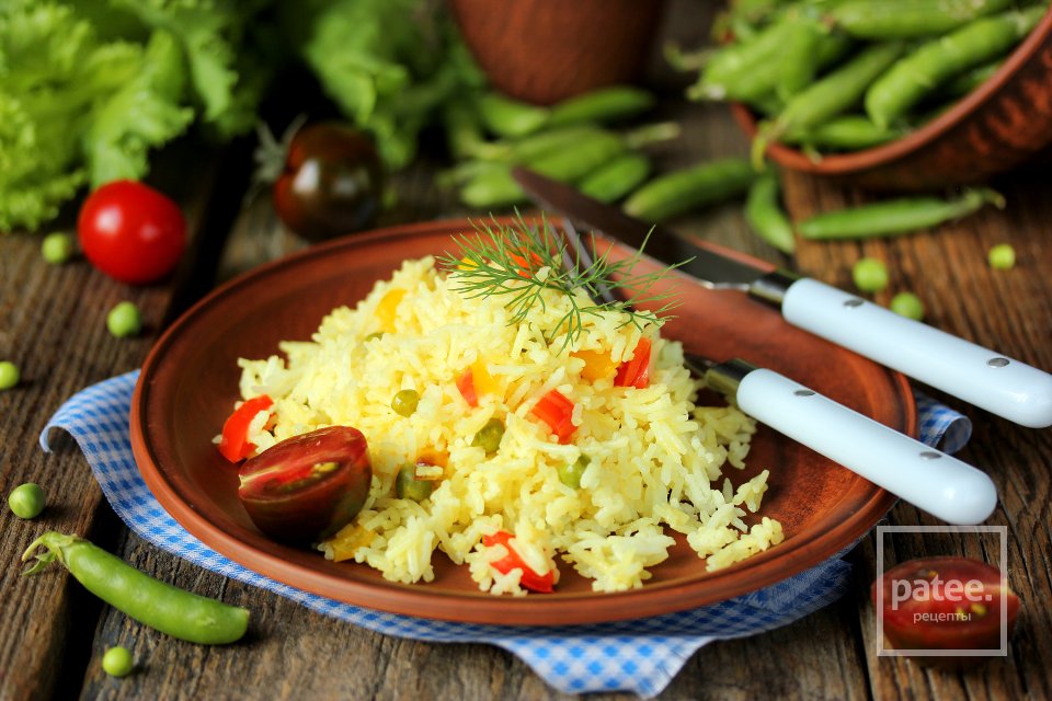 Рис с перцем и горошком в мультиварке - Шаг 13