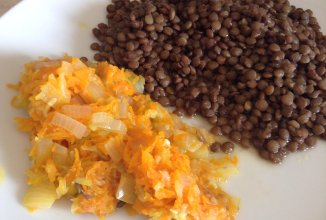 Чечевица с тушёными овощами!