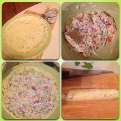 Рулетики из омлета со сливочным сыром - Шаг 1