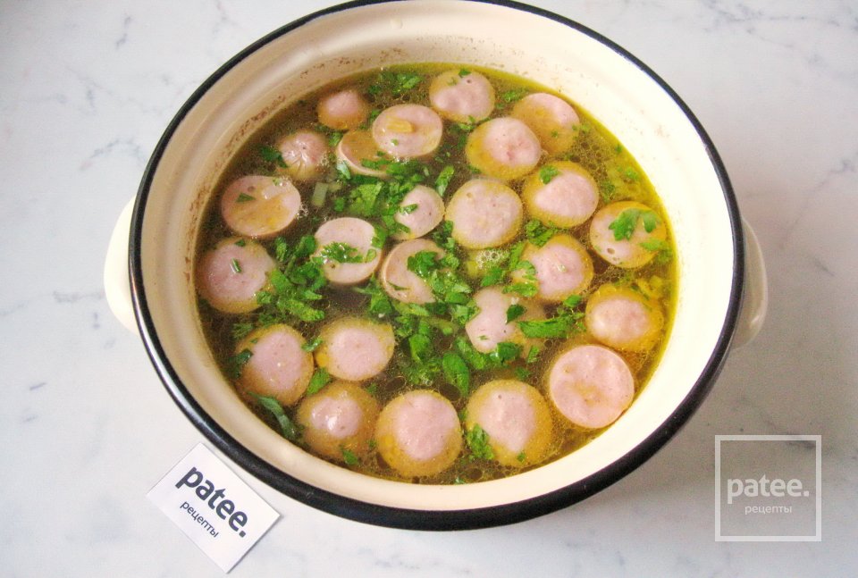 Фасолевый суп с сосисками - Шаг 13