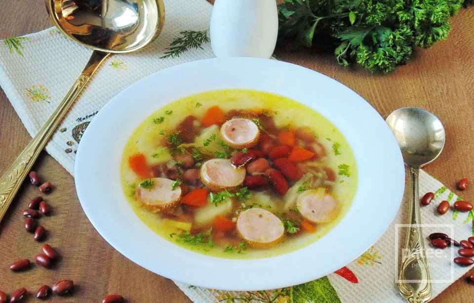 Фасолевый суп с сосисками - Шаг 14