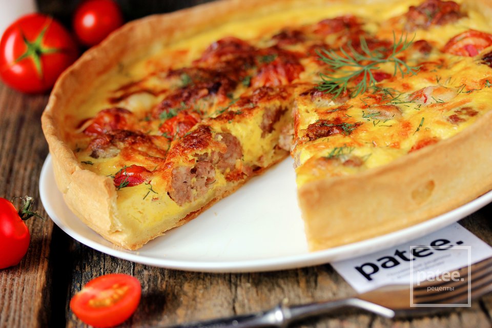 Киш с фрикадельками и сыром моцареллой - Шаг 22