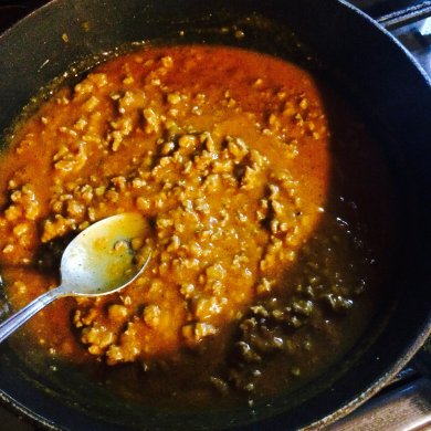 Фузилли в томатно-мясном соусе. - Шаг 6