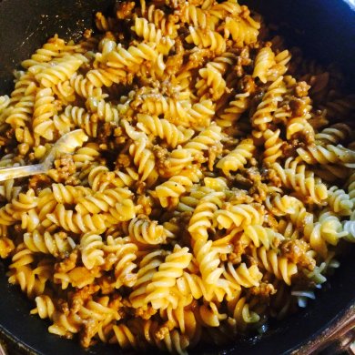 Фузилли в томатно-мясном соусе. - Шаг 8