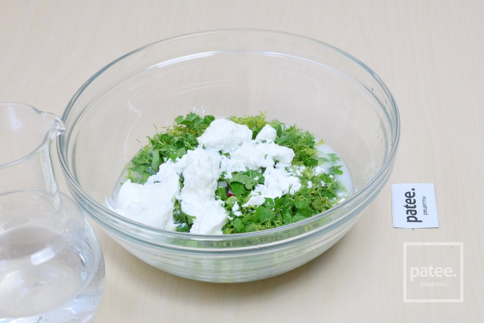 Вегетарианская окрошка на йогурте - Шаг 10