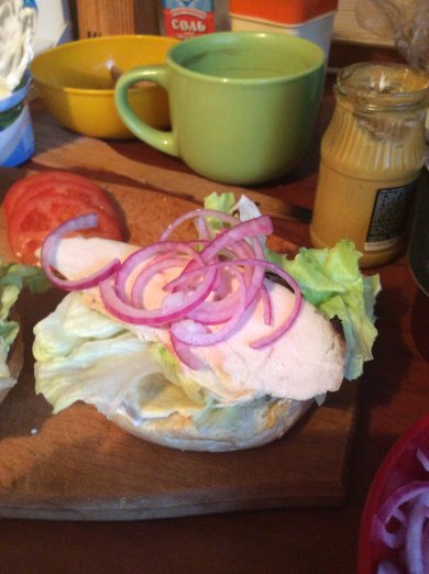 Сендвич с курицей и яйцом - Шаг 5