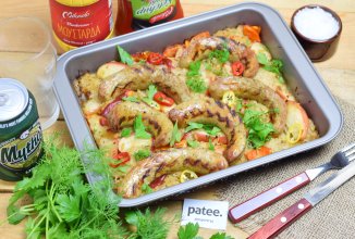 Тушеная кислая капуста с сосисками