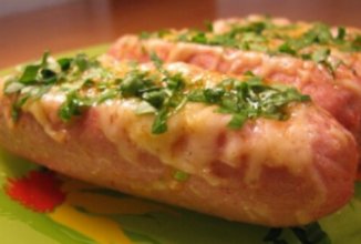 Сосиски с сыром.