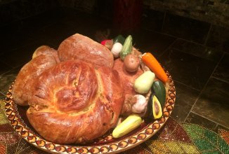 "Плачинта" ( пироги) с квашеной капустой.